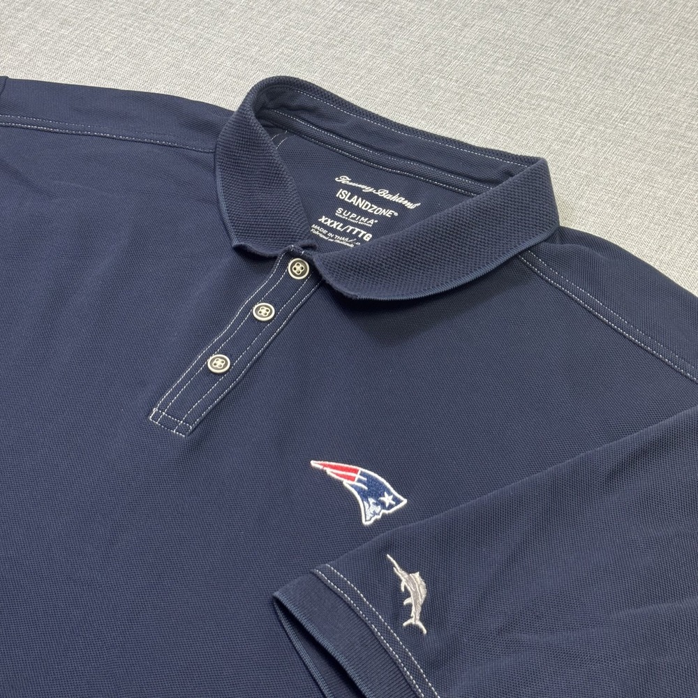 Tommy Bahama New England Patriots Polo Shirt Mens 3XL Blue NFL Football